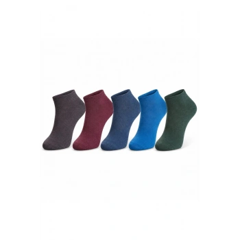 Erkek Pamuklu Patik Çorap 5li 39-44 | Dikişsiz Burun, Koku Karşıtı, Nefes Alan Sneaker
