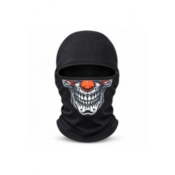 Unisex Şık Palyaço Desenli Balaklava Kışlık Tam Yüz Maske Termal Nefes Alan Esnek Kask Altı Boyunluk