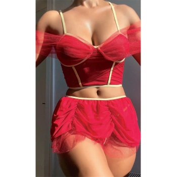 Mini Etekli Fantezi Bustiyerli Takım - SSSSSS4617-6824