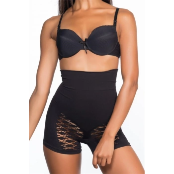 Siyah MI Emay 2064 Popo Açık Fantezi Boxer Korse - SSSSSS2569-7229