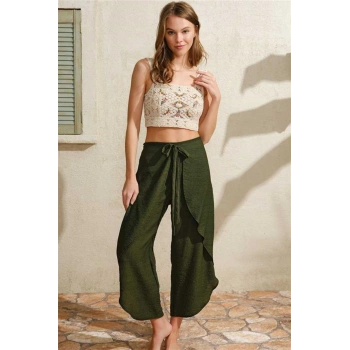 Kalın Askılı Oyuk U Yaka Cotton Düz Yazlık Uzun Dantel Detaylı Pijama Takımı - SSSSSS2853-2