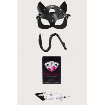 Sexy Görselli Oyun Kartı Kama Sutra Kırbaç Maske Set - SSSSSS2050-5775