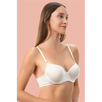Beyaz Dolgulu Mikro Tek Sütyen - SSSSSS5006-3228