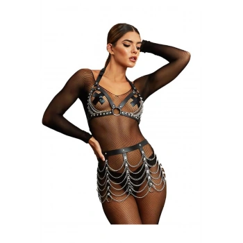 Zincir Detaylı Fantezi Harness Aksesuar - SSSSSS5783-3551