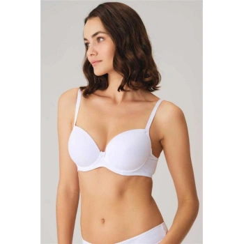 Balenli Desteksiz Dolgusuz Askıları Çıkabilen Günlük Klasik T-Shirt Sütyeni - SSSSSS2396-245
