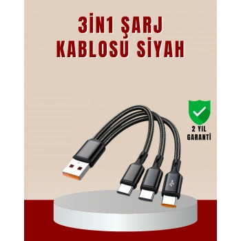 Marchè Bien 3’ü 1 Arada Hızlı Şarj Kablosu – iOS Android Type-C Uyumlu - Lisinya