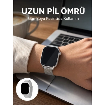 Marchè Bien AMOLED Ekranlı Bluetooth Aramalı 3 Kordonlu Akıllı Saat - Lisinya