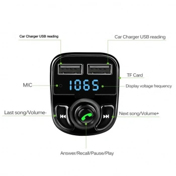 Marchè Bien Carx8 Bluetooth Araç Kiti Fm Transmitter ( Lisinya )
