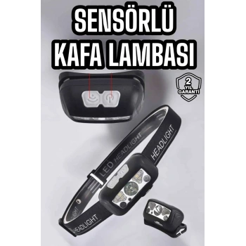 Marchè Bien Kafa Lambası Kamp Lambası Sensörlü Şarjlı Ayarlanabilir - Lisinya