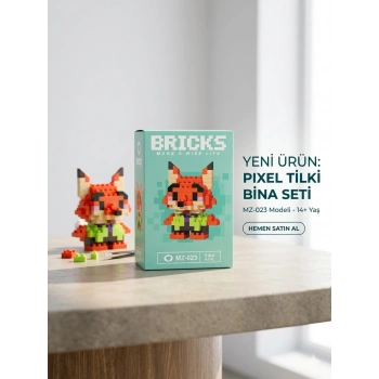 Marchè Bien Mini Bricks Figür – Parçalı Yapı Oyuncağı – Tilki