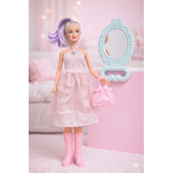 Marchè Bien Moda Seti - Aksesuarlı 30 cm Bebek Seti  (Lisinya)
