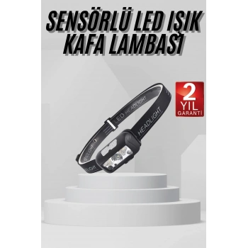 Marchè Bien Sensörlü Şarjlı Type-c Şarj Işıklı Kafa Lambası Kamp Lambası - Lisinya