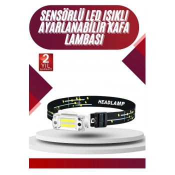 Marchè Bien Yüksek Işıklı Şarjlı ve Sensörlü LED Kafa Lambası Kamp Lambası - Lisinya