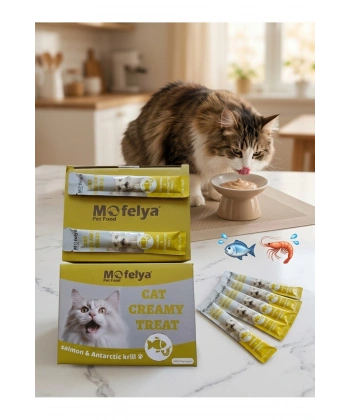 KEDİ ÖDÜL KREMA SOMON & ANTARTİKA KRİLLİ 60LI KUTU