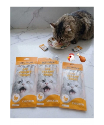 TAVUKLU KREM KEDİ ÖDÜL MAMASI 15 GR*4 3 LÜ