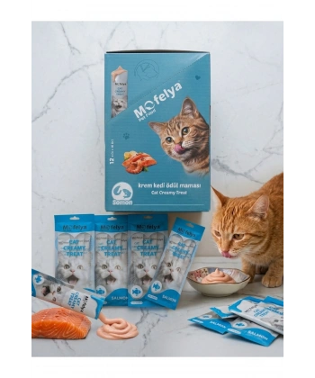 Krem Kedi Ödül Maması Somon Aromalı 12*4lü Paket Toplam 48 Ad.