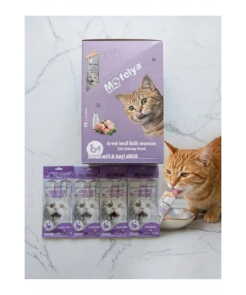 Krem Kedi Ödül Maması Tavuk & Keçi Sütü Aromalı 12*4lü Paket Toplam 48 Ad.