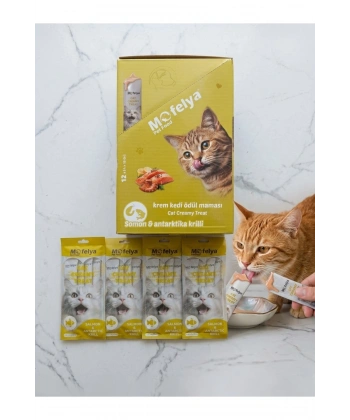 Krem Kedi Ödül Maması Somon % Antartik Krill Aromalı 12*4lü Paket Toplam 48 Ad.