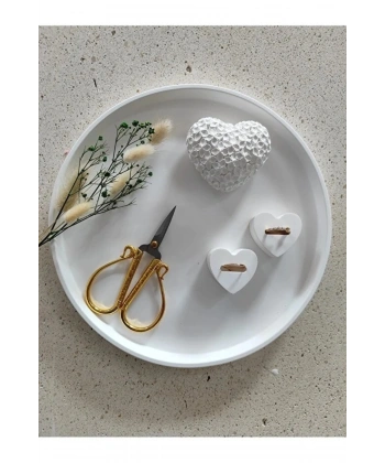 Söz Nişan Tepsisi 26 cm SET Yüzük Tutucu ve Kalp Hediyeli