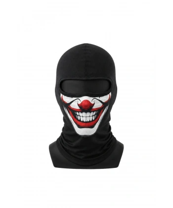 Unisex Palyaço Baskılı Balaklava Maske 1 Adet Tek Beden Viskoz Kask İçi Outdoor Motosiklet Maskesi