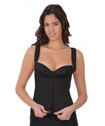 Siyah MI 9173 Terletici Agraflı Göğsü Açık Atlet Korse - SSSSSS3175-3470