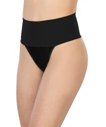 Siyah MI 2048 Seamless Çift Renk String Korse - SSSSSS3948-9921