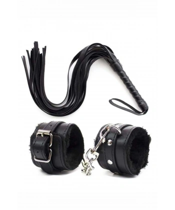 Deri Bileklik Kırbaç Harness Set - SSSSSS2878-7852