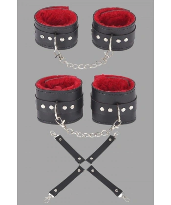 Siyah Kırmızı Harness Fantezi Aksesuar Set - SSSSSS7120-5344