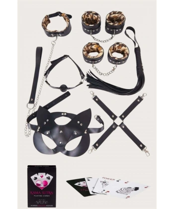 Sexy Görselli Oyun Kartı Kama Sutra 7li Leopar Harness Set - SSSSSS6852-7066