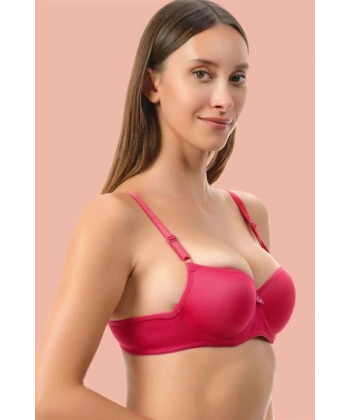Kırmızı Dolgusuz Mikro Tek Sütyen - SSSSSS4676-8586