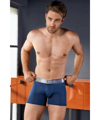 Erkek Viskon Kemer Baskılı Boxer - SSSSSS3985-6439