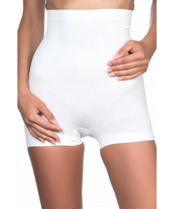 Beyaz MI Emay 2055 Yüksek Bel Masajlı Boxer Korse - SSSSSS3286-4014