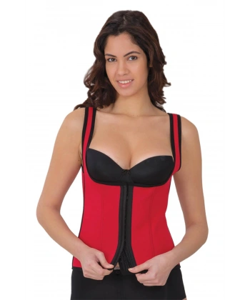 Kırmızı MI 9173 Terletici Agraflı Göğsü Açık Atlet Korse - SSSSSS3378-2916