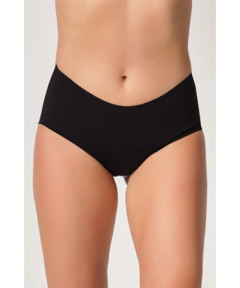 Siyah MI Emay 2702 Lazer Kesim Toparlayıcı Mama Slip Korse - SSSSSS5058-4966