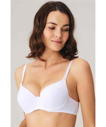 Balenli Destekli Dolgulu Askıları Çıkabilen Günlük Klasik T-Shirt Sütyeni - SSSSSS6221-1852