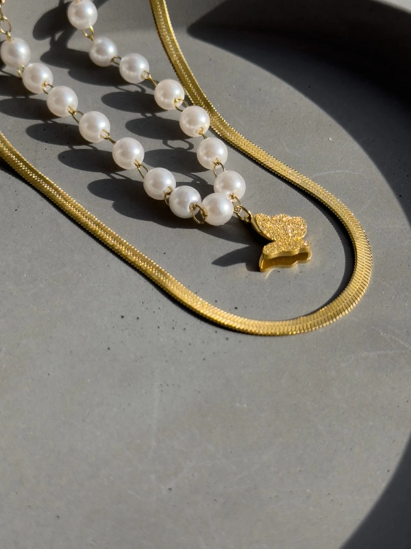 RaggioDiSole Kelebek Figürlü Kadın Çelik Kolye