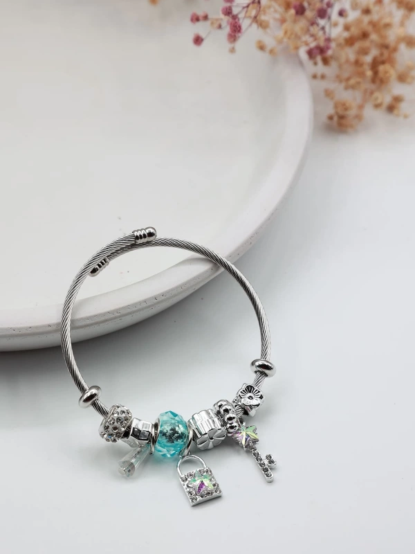 Signora Ayarlanabilir Çelik Charm Kadın Bileklik