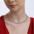 Regina Sıra Taşlı Kadın Çelik Kolye