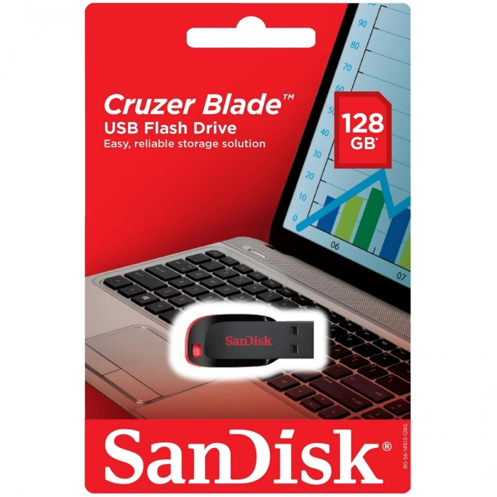128GB SanDisk Cruzer Blade USB Bellek