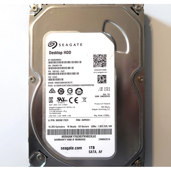 1TB Seagate Barracuda ST1000DM003 SATA3 Hard Disk