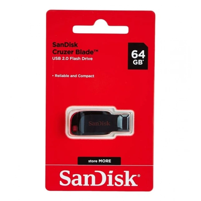 64GB SanDisk Cruzer Blade USB Bellek