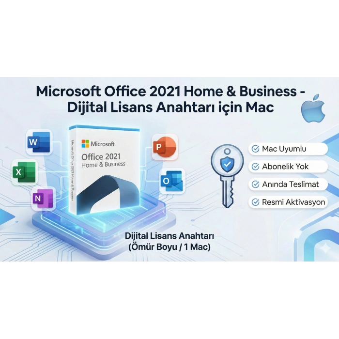 Office 2021 Ev İş Dijital Lisans Anahtarı Mac için