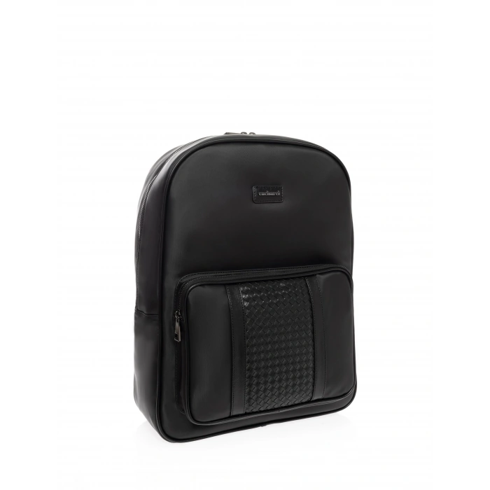 Cacharel Siyah Deri Sırt Çantası Ural