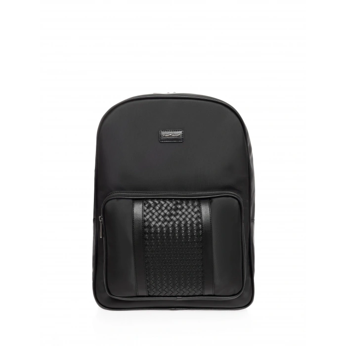 Cacharel Siyah Deri Sırt Çantası Ural