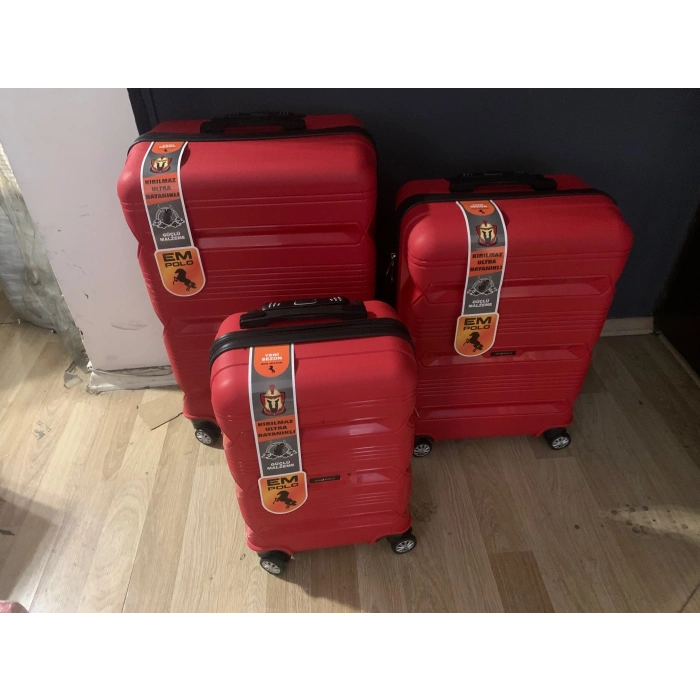 EM Polo Kırılmaz Garantili Üçlü Valiz Seti