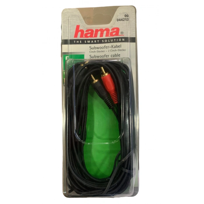 Hama 44213 5metre Subwoofer RCA Siyah Kablo