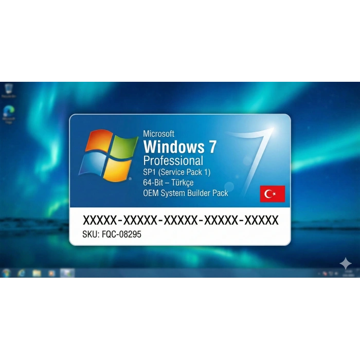 Microsoft Windows 7 Pro 64Bit SP1 Türkçe Oem