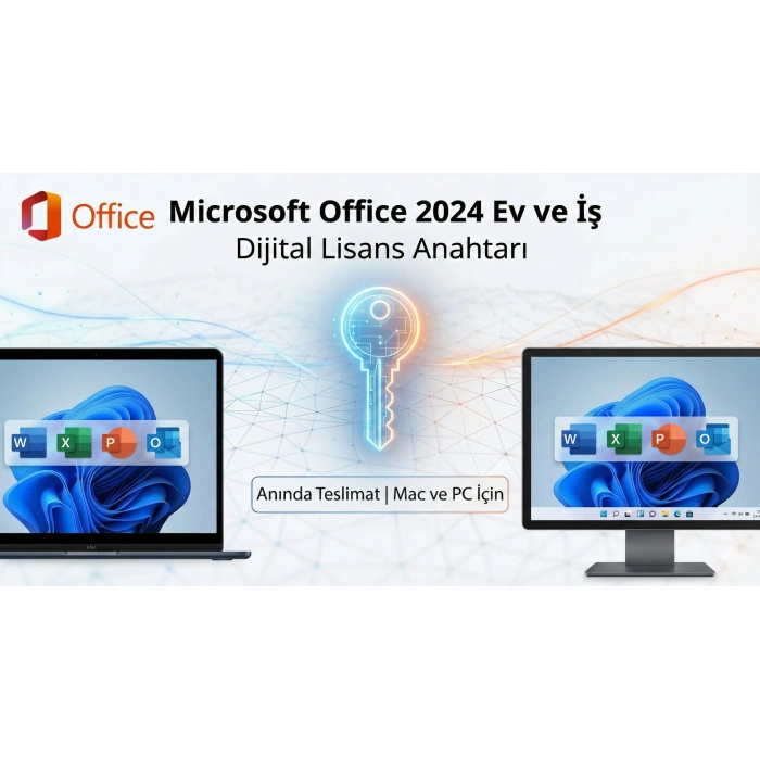 Office 2024 Ev İş Dijital Lisans Anahtarı Mac/PC için