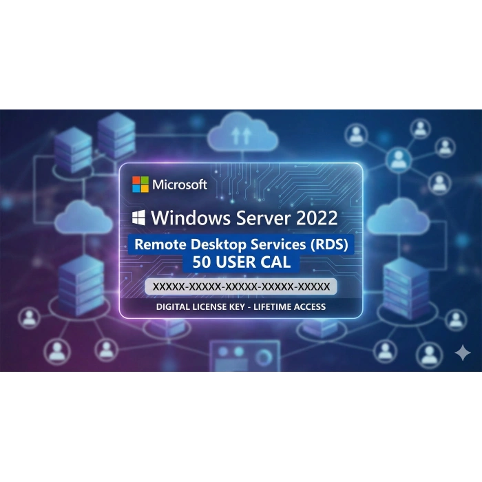 Server 2022 CAL Uzak Masaüstü Dijital Lisans 50 Kullanıcı