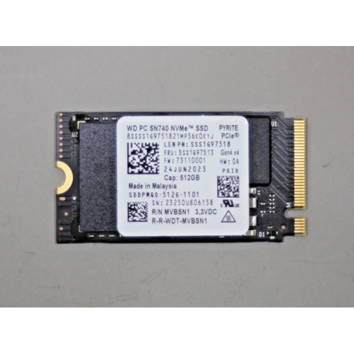 WD SN740 512GB M.2 2242 NVMe SSD GEN4 5000MB/4000MB
